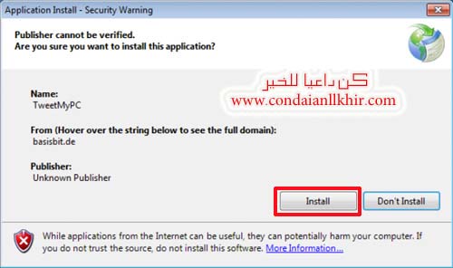 tweetmypc-Install