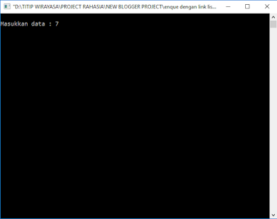 Contoh Aplikasi Pemograman C Enque dan Deque dengan Linked List