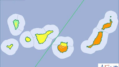 Aviso naranja altas temperaturas islas orientales, Canarias, lunes 7 agosto