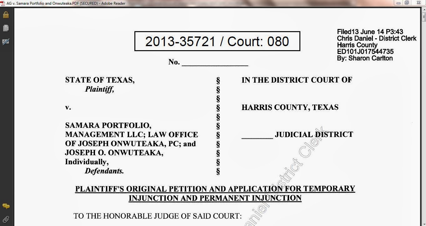 Consumer Debt Litigation (mostly Texas) Venue violations