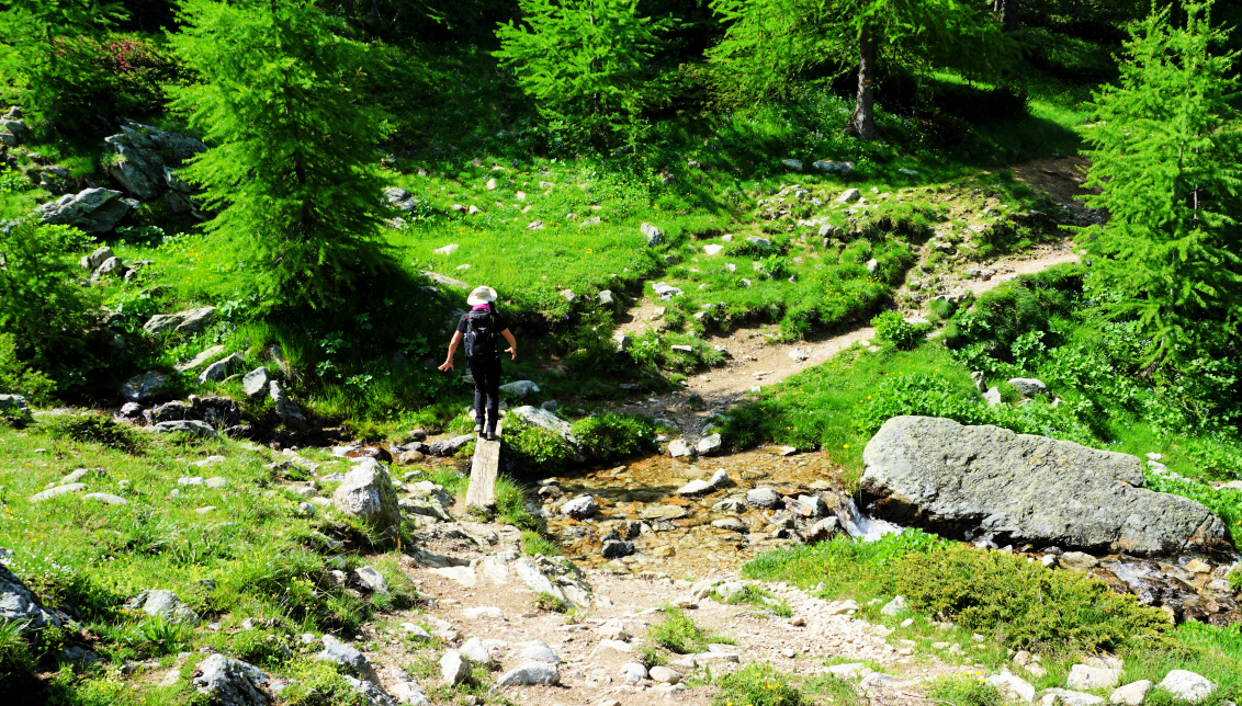 Easy stream crossing on GRP