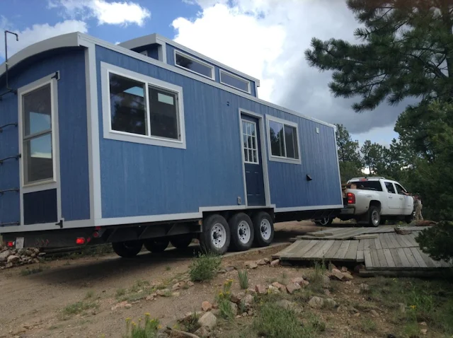 Blue Caboose tiny house 