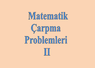 2. Sınıf, Matematik, Çarpma İşlemi Problemleri