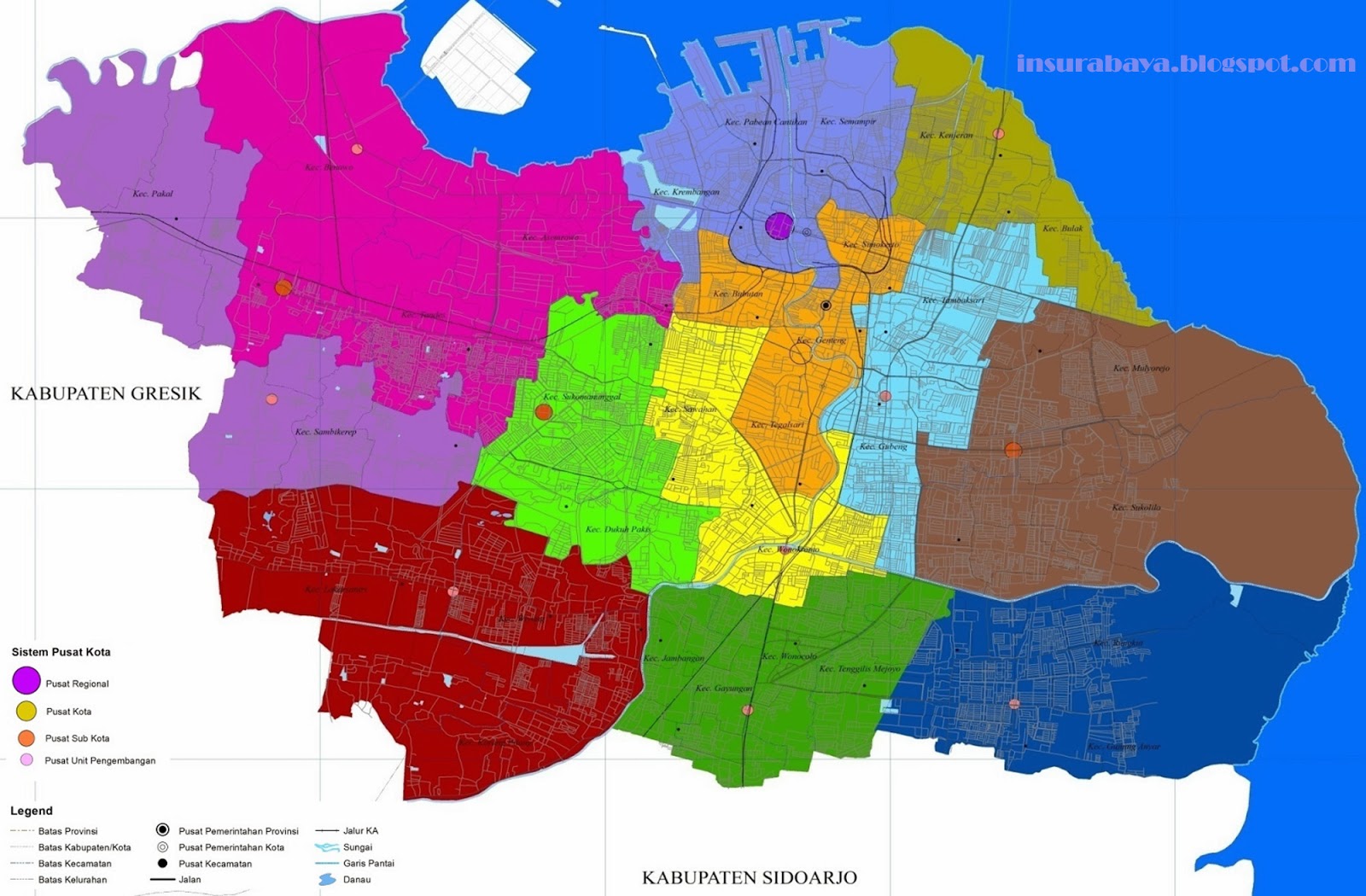  Peta Surabaya  Lengkap Terbaru Info Surabaya 