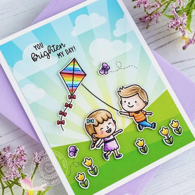 Sunny Studio Stamps: Spring Showers Everyday Card by Leanne West