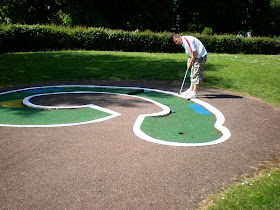 Crazy Golf course at Gadebridge Park in Hemel Hempstead, Hertfordshire