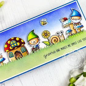Sunny Studio Stamps: Backyard Bugs Home Sweet Gnome Sunny Sentiments Dies Everyday Card by Rachel Alvarado