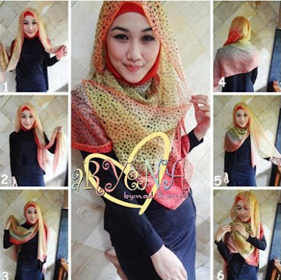Model Jilbab 2014 Dewi Sandra Hijab Style Paling Terbaru 