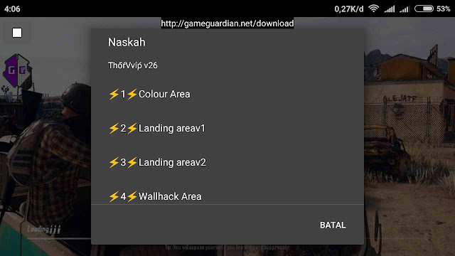 Cheat PUBG Mobile Android Menu Game Guardian