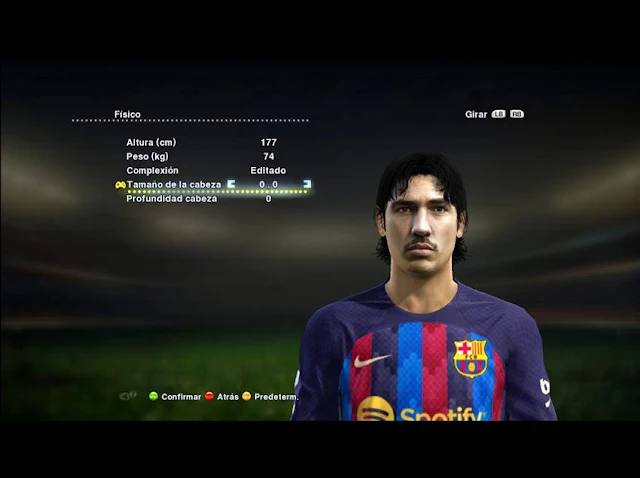 Héctor Bellerín Face (FC Barcelona) For PES 2013