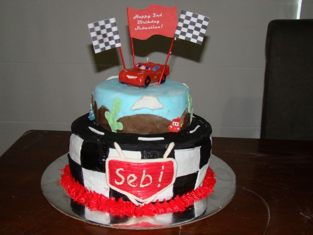 cakes for boys 2nd birthday. Cars Themed Birthday Cake