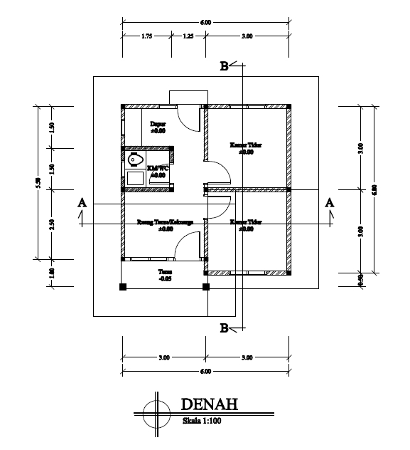 Inspirasi Terkini Notasi Tangga Pada Denah, Keramik Dapur