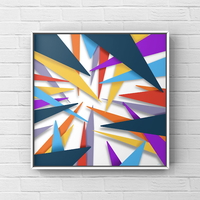 ordered abstract artwork