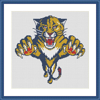 Florida Panther Logo Cross Stitch