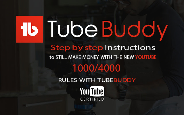 Step by step instructions to STILL MAKE MONEY WITH THE NEW YOUTUBE 1000/4000 RULES WITH TUBEBUDDY 