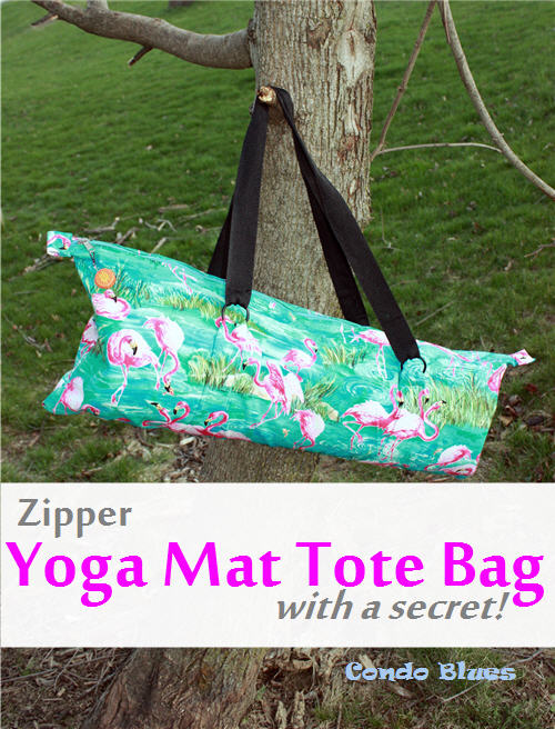 Condo Blues: Zipper Yoga Mat Tote Bag Tutorial
