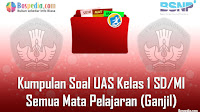 Update Lengkap - Kumpulan Soal Uas Kelas 1 Sd/Mi Semua Mata Pelajaran
(Ganjil)