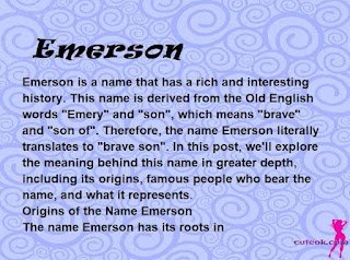 meaning of the name "Emerson"