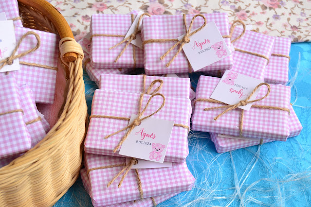 Jabones en color rosa detalles de fiesta de bienvenida de nuevo bebe niña regalo de agradecimiento invitados