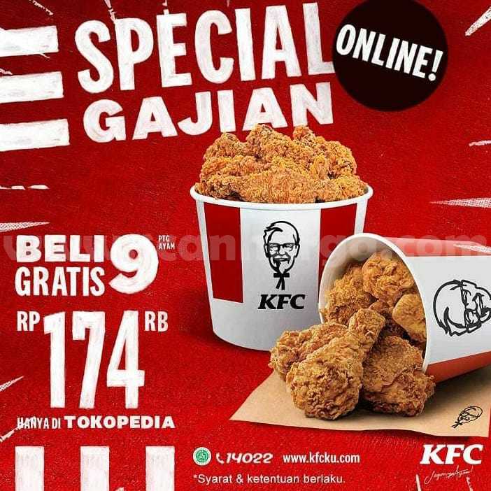 Promo KFC Spesial Gajian - Beli Bucket 9 Gratis Bucket 9 Ayam