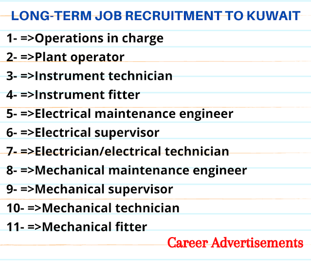 Long-Term Job Recruitment to Kuwait