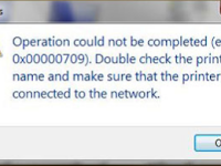 Cara Mengatasi Printer Tidak Bisa Default atau Error error 0x00000709