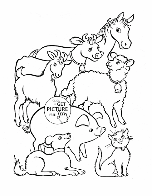 Coloring Pages Farmer  Cute Farm Animal Coloring Pages Printable Design