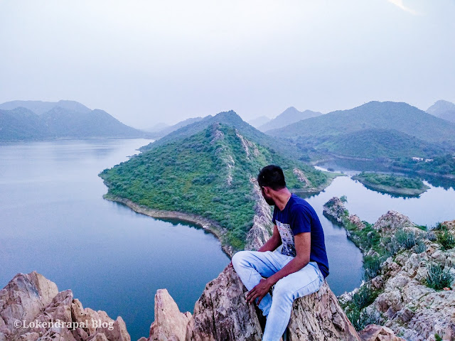view of badi lake and person