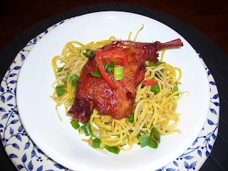 Peking duck noodles