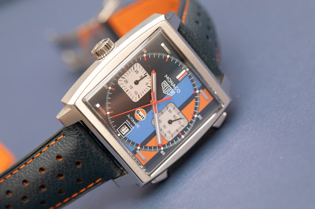 La réplique du Calibre 11 de l'édition Gulf de TAG Heuer Monaco CAW211R