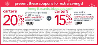 Free Printable Carter's Coupons