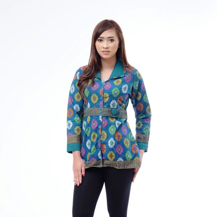 Model Baju  Batik  Wanita  Lengan  Panjang  Untuk  Kerja Batik  