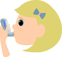 girl with inhaler