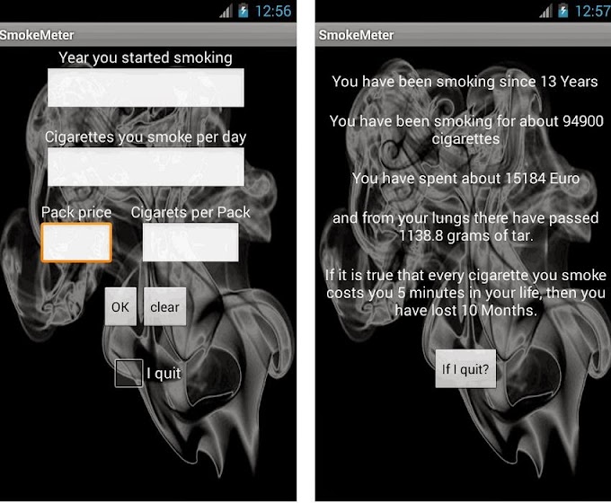 Τσιγαρομετρητής - Δωρεάν εφαρμογή για τις παρενέργειες του τσιγάρου