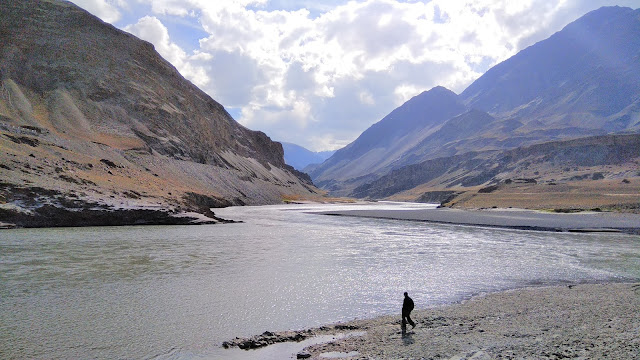 Leh Ladakh Bike Trip, Leh, Confluence of river