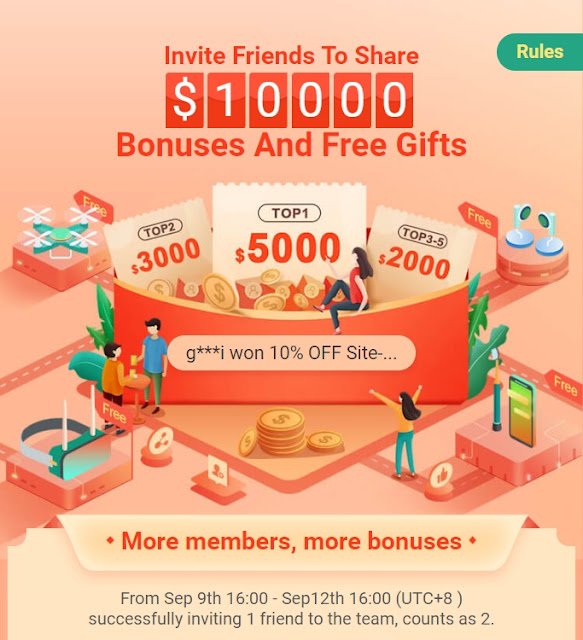 Team & Win: To share $10000 bonuses - BangGood