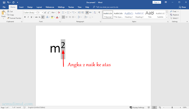 cara membuat pangkat di word hp