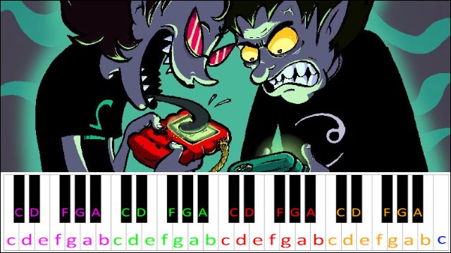 Eridan's Theme by Toby Fox (Alterniabound 12) Piano / Keyboard Easy Letter Notes for Beginners