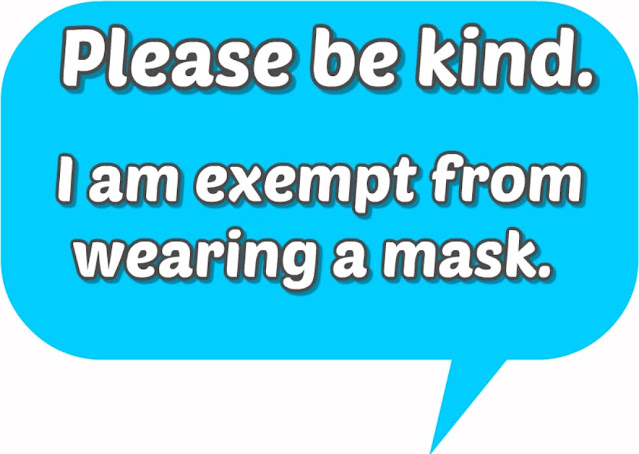 Face mask exemption cards - where to find them and free card to download.