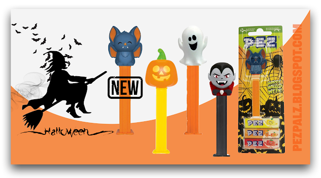 2024 PEZ Dispenser Releases Halloween NEW Bat Pumpkin Ghost and Dracula