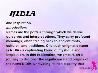 meaning of the name "NIDIA"