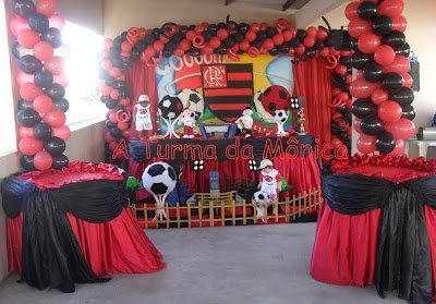 decoração de festa infantil do Flamengo