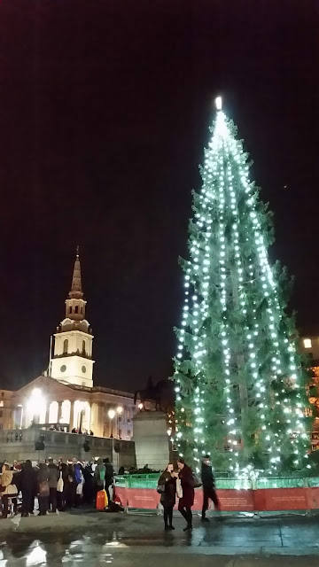 Trafalgar Square Christmas Tree Christmas Lights 2015