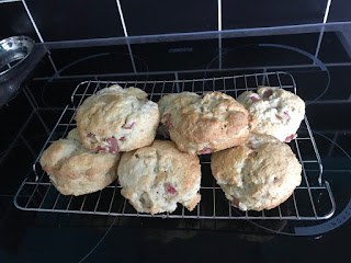 Rhubarb and Ginger Scone