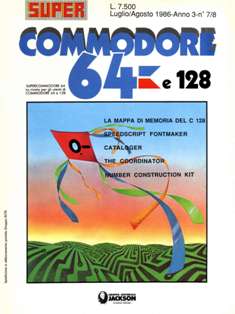 Super Commodore 64-128 - Luglio & Agosto 1986 | CBR 215 dpi | Mensile | Computer | Programmazione | Commodore | Videogiochi
Pubblicata dalla J. Soft, la rivista debutta nel maggio 1984 con il nome Super Vic, ma già dal dal secondo numero cambia nome in Super Vic & C64. Da gennaio 1985 diventa Super Commodore allargando i propri contenuti ai neonati C64 e C16.