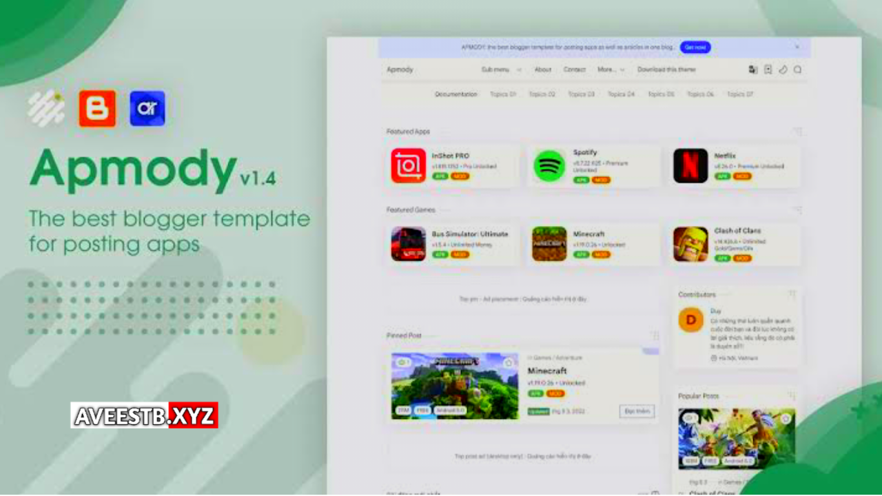 Apmody Blogger Template Free Download