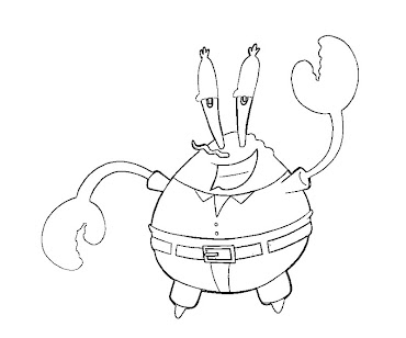 #4 Mr Krabs Coloring Page