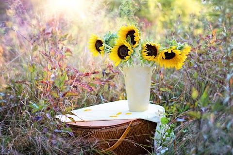 Sunflowers Vase Fall Buquet