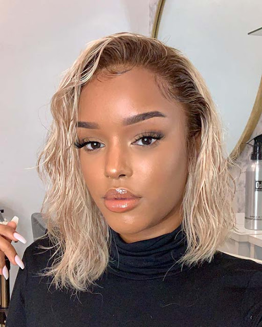 Summery Blonde Hairstyle for Black Women