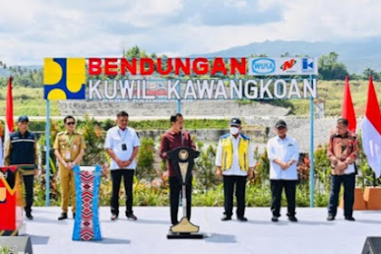  Presiden Jokowi Resmikan Bendungan Kuwil Kawangkoan di Kabupaten Minahasa Utara